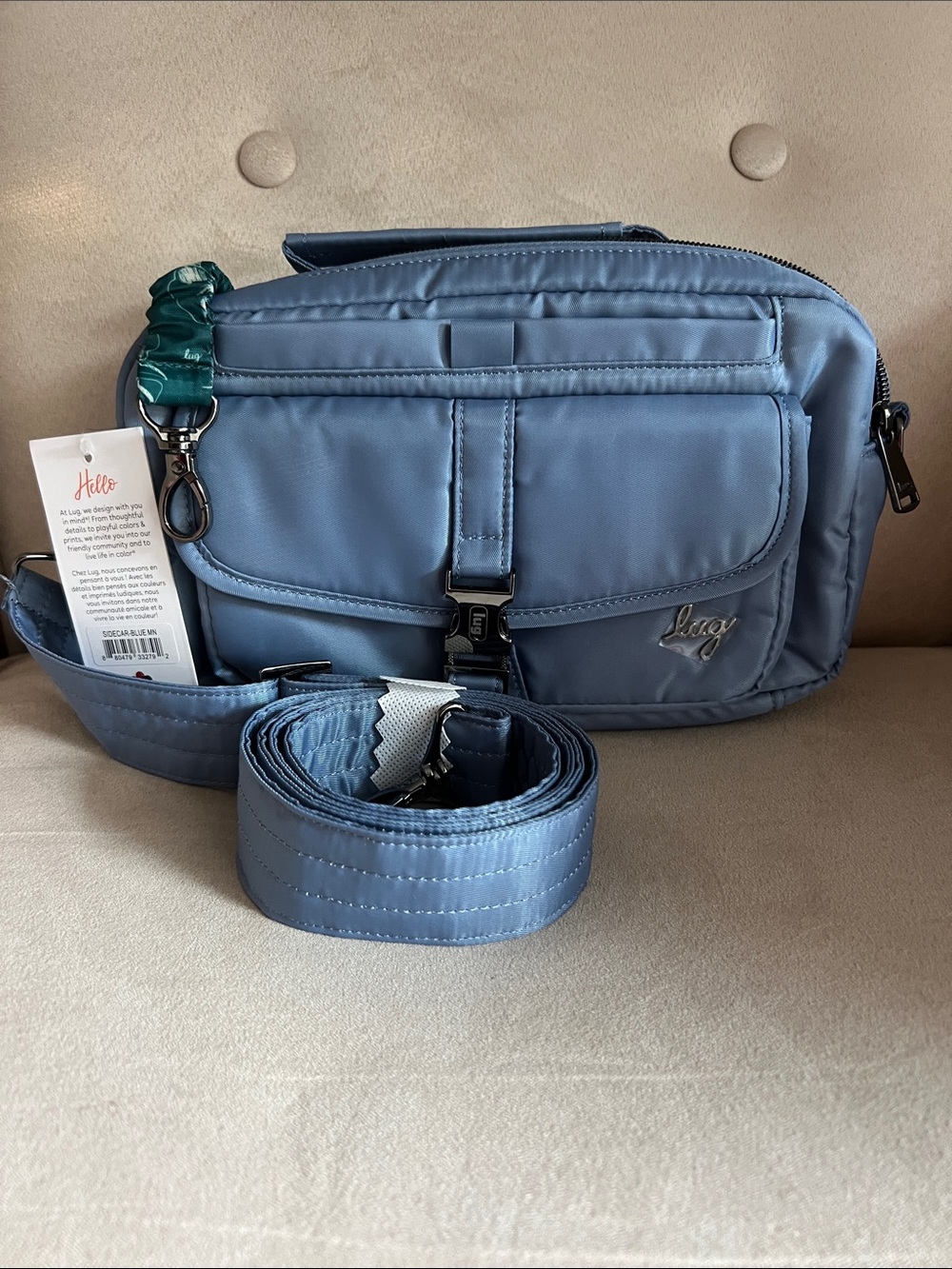 NWT Lug Sidecar Convertible Crossbody Bag in Blue Moon 🌙